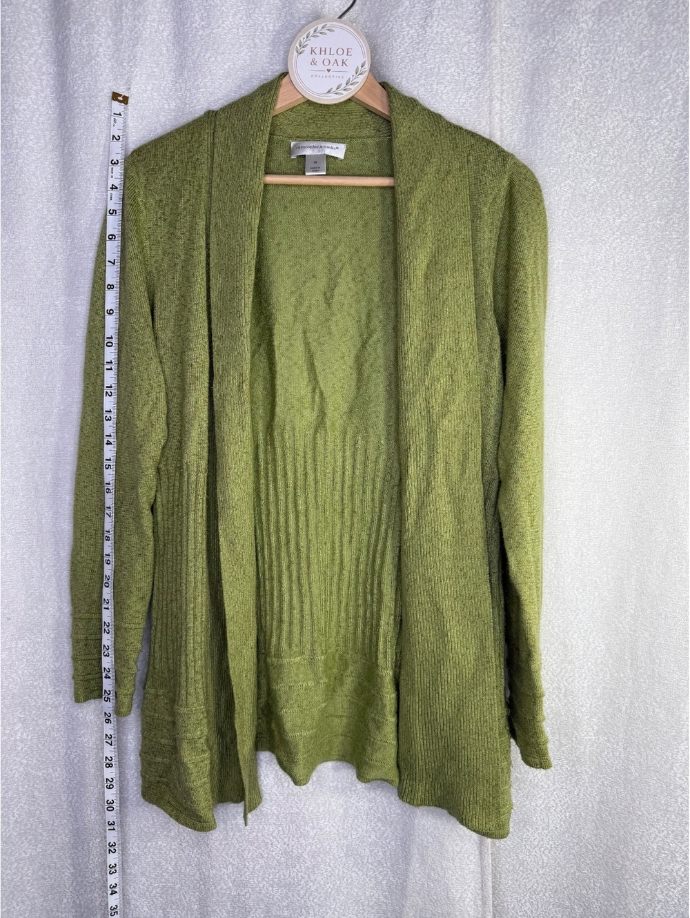 Christopher & Banks Green Knit Cardigan Sweater Medium